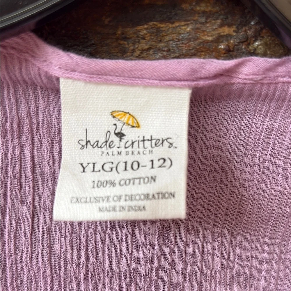 Girls Shade Critters Purple Gauze Swimsuit Coverup - Picture 2 of 4